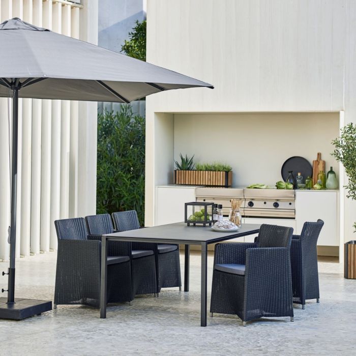 Pure Table, 200x100cm, Lava Grey Base