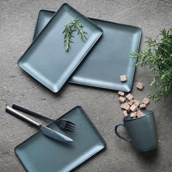 Raw Rectangular Plate, Small, Northern Green
