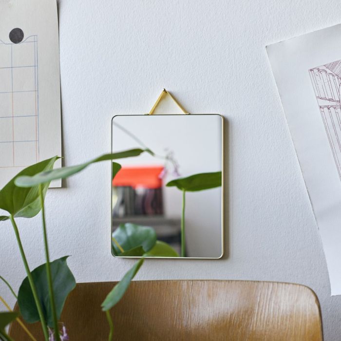 Ruban Rectangular Mirror, M, Yellow