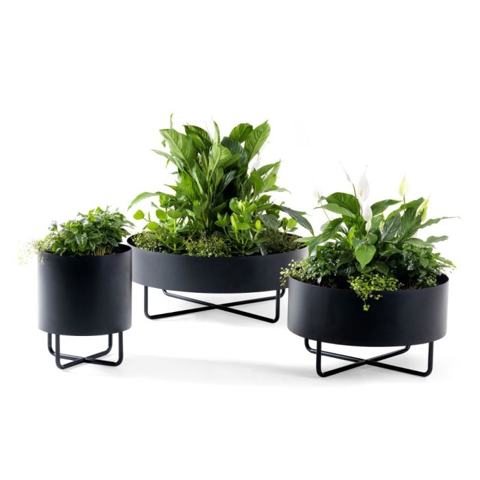 Shima Garden Flowerpot, Ø65cm, Black