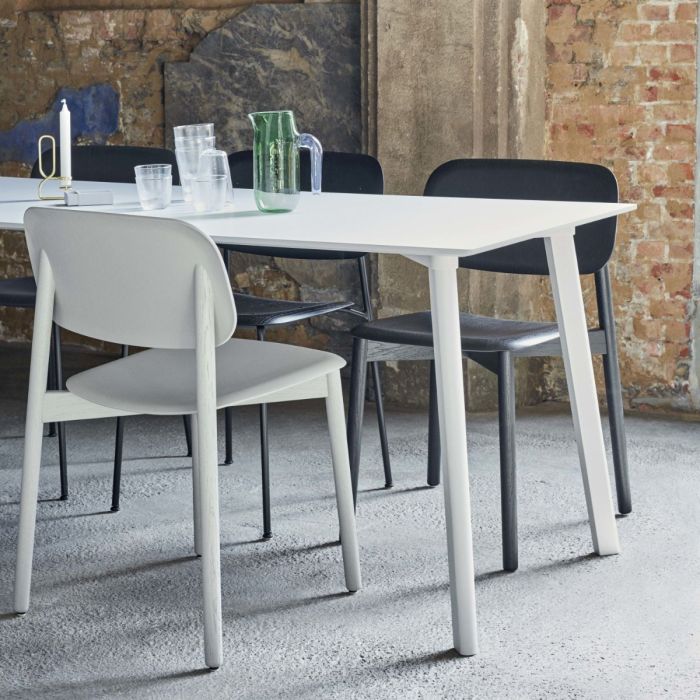Soft Edge 12 Chair, Black Stained Oak Seat & Base