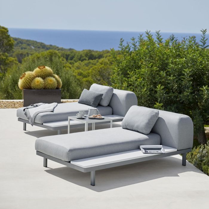 Space 2-Seater Sofa Module Incl Seat Cushion & 2 Pillows, Light Grey
