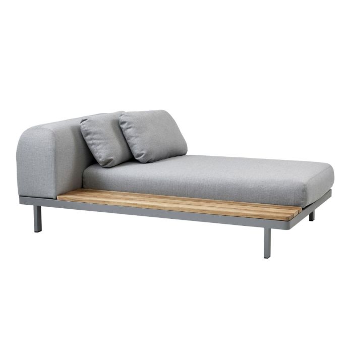 Space 2-Seater Sofa Module Incl Seat Cushion & 2 Pillows, Light Grey