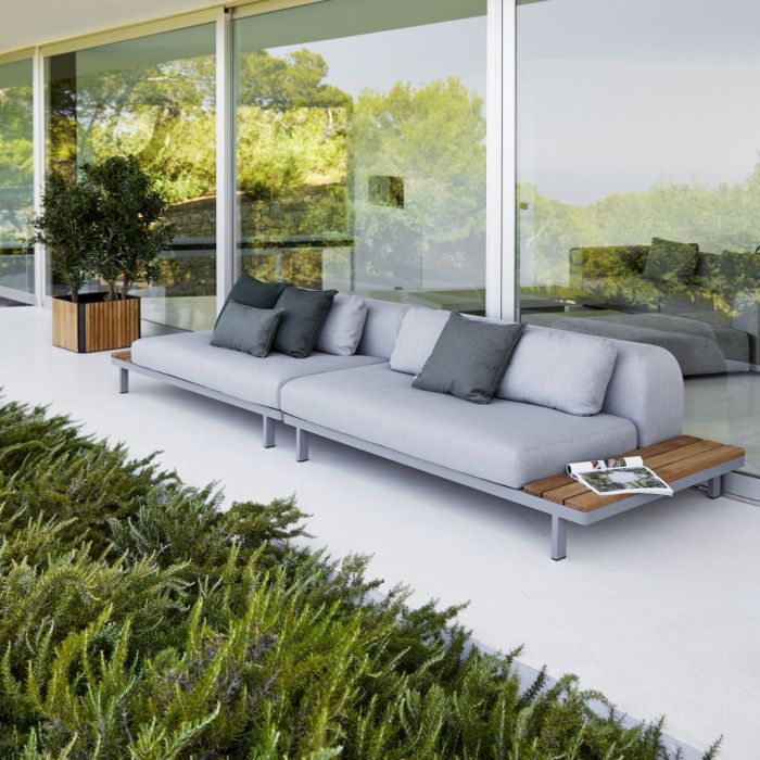 Space 2-Seater Sofa Module Incl Seat Cushion & 2 Pillows, Light Grey