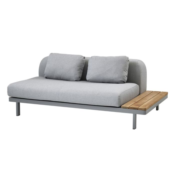 Space 2-Seater Sofa Module Incl Seat Cushion & 2 Pillows, Light Grey