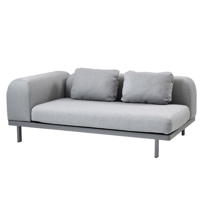 Space 2-Seater Sofa Module Back Cushion, Light Grey