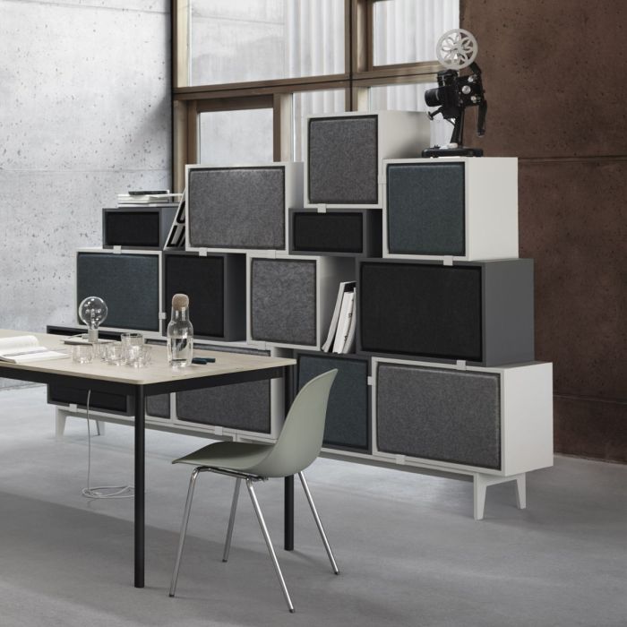 Stacked Acoustic Panel, Large, Grey Melange
