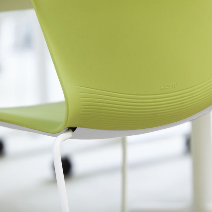 Whass Chair, Tube Base, Black Seat / Black Base