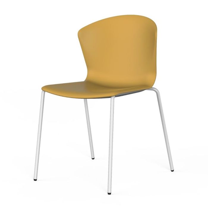 Whass Chair, Tube Base, Black Seat / Black Base